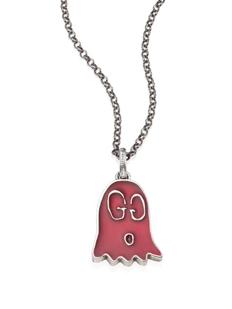 gucci ghost necklace pink|gucci ghost jewellery.